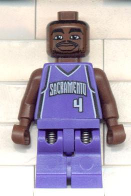LEGO Minifigure-NBA Chris Webber, Sacramento Kings #4-Sports / Basketball-NBA013-Creative Brick Builders